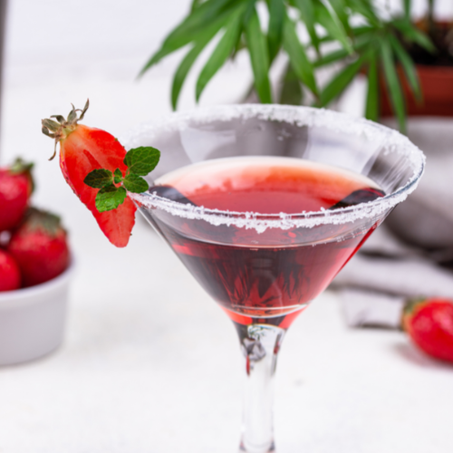 Strawberry Stilettos Martini